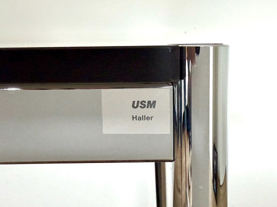 Mesa / Escritorios blanco USM Haller – Metal, Cromo (photo 3 of 7)