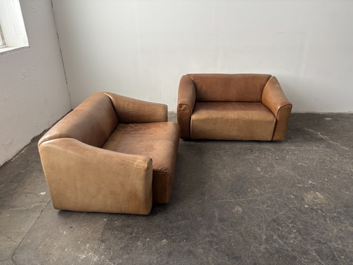 2 x De Sede DS-47 Vintage leather sofa couch