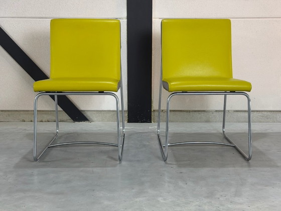 6 Leolux Spring Sillas de comedor - como nuevas – polished steel, Cuero (photo 5 of 11)