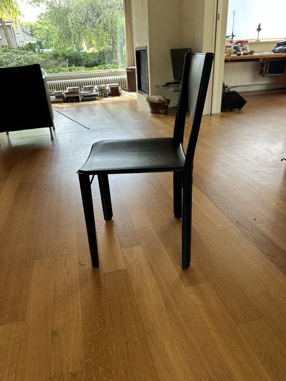 Image 1 of 6 black Fasem S91 dining chairs