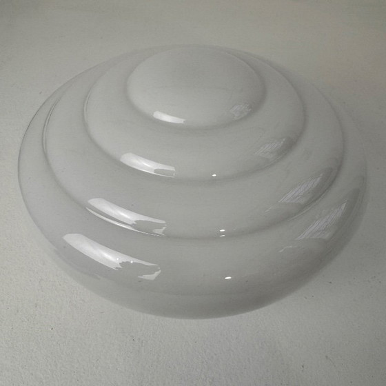 Image 1 of ANTIQUE ART DECO OPALINE PENDANT LIGHT