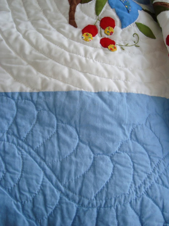 Image 1 of Handmade Amish Quilt (from 1986) - ‘Tree of life’ pattern