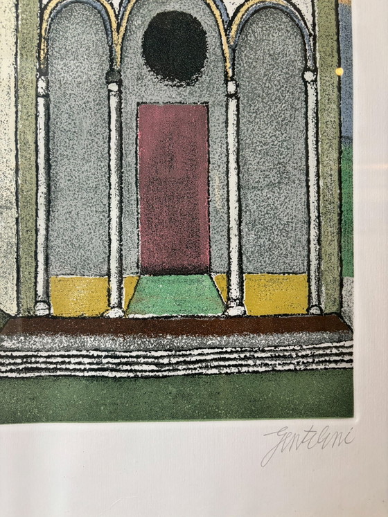 Litografía de Franco Gentilini, años 70, Pinturas y dibujos (foto 5 de 9)
