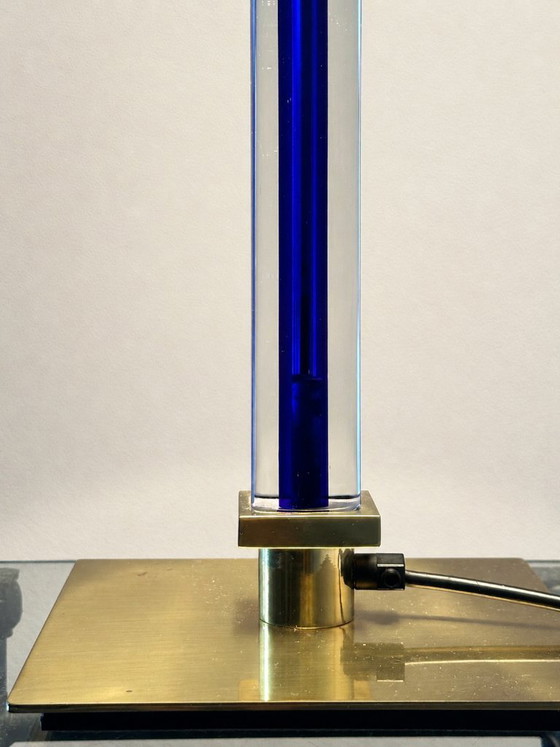 Image 1 of Venini "Belboi" Table Lamp by Rodolfo Dordoni (1990) – Cobalt Blue & Murano Glass - Dimmable