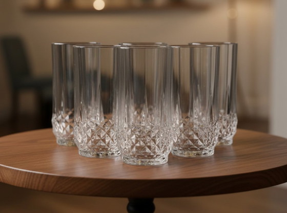 Image 1 of 6 hoge glazen van 28 cl Cristal d'Arques Paris