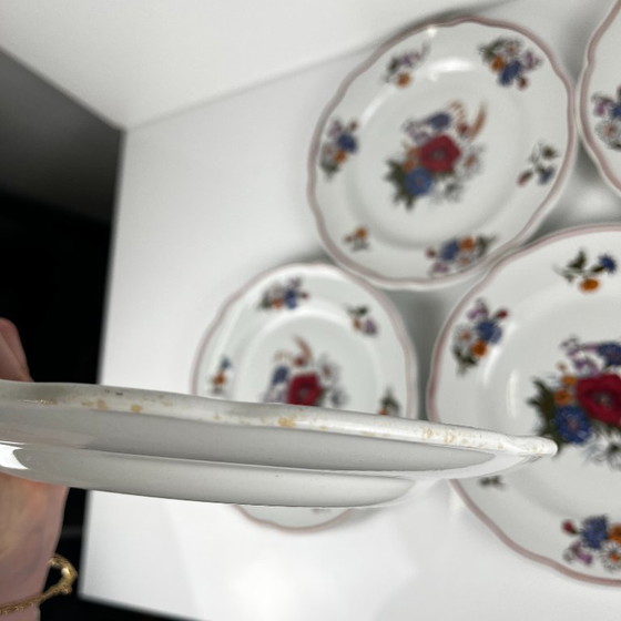 Set of 6 Dinner Plates "Agreste", Sarreguemines, Late 20th Century, Pyroblan – Crockery, Porcelain, Vintage (photo 13 of 13)