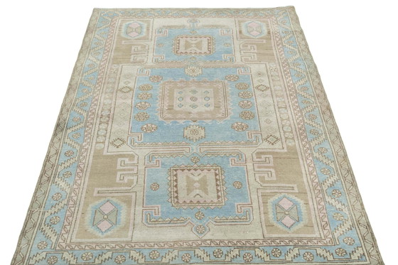 Image 1 of Hand-knotted Vintage Royal Rug - 201 X 136 Cm - Pastel Shades With Oriental Flair