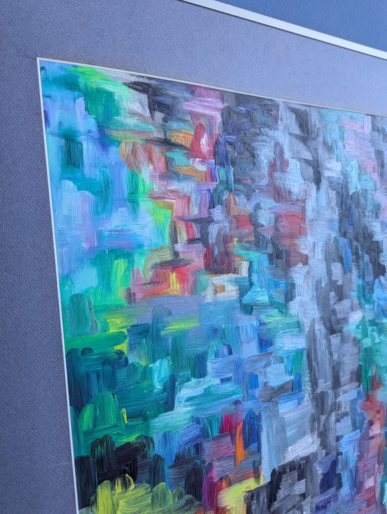 Image 1 of Abstract painting blue