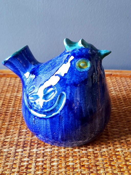 Glazed Ceramic Bird Vase