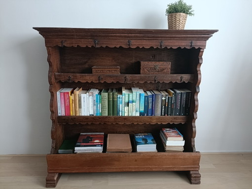 bibliothèque armoire à lait – boekenkasten, Metal, Wood