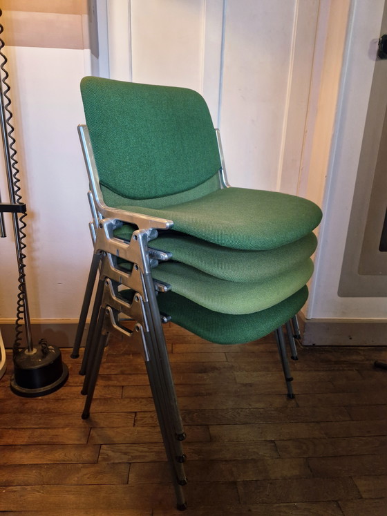 Image 1 of 🍏 series of 6 DSC 106 Chairs Giancarlo Piretti / Anonima Castelli, 1965, 70 Stamped