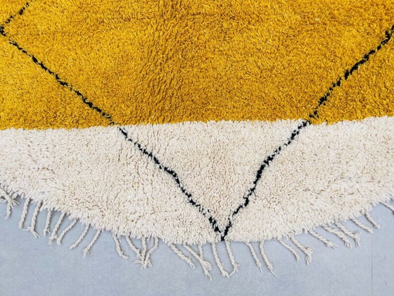 Image 1 of Round Beni ourain rug 1.5X1.5m - New Berber design Hand-Knotted Moroccan wool rug - berber carpet - FREE SHIPPING