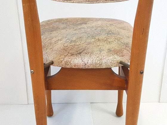 Image 1 of CHAISE SCANDINAVE DANOISE VINTAGE 1960 TECK METAL TISSU 60S 60'S ANNEES 60