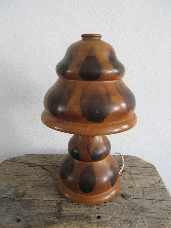 Antique Brazilian Art Deco Butterfly Wood lamp, Table lamps, Brown (photo 4 of 15)