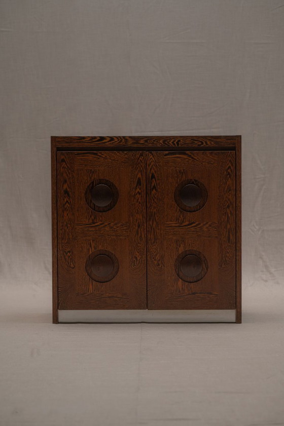 Image 1 of Brutalist cabinet in wengé - Belgium 1970s