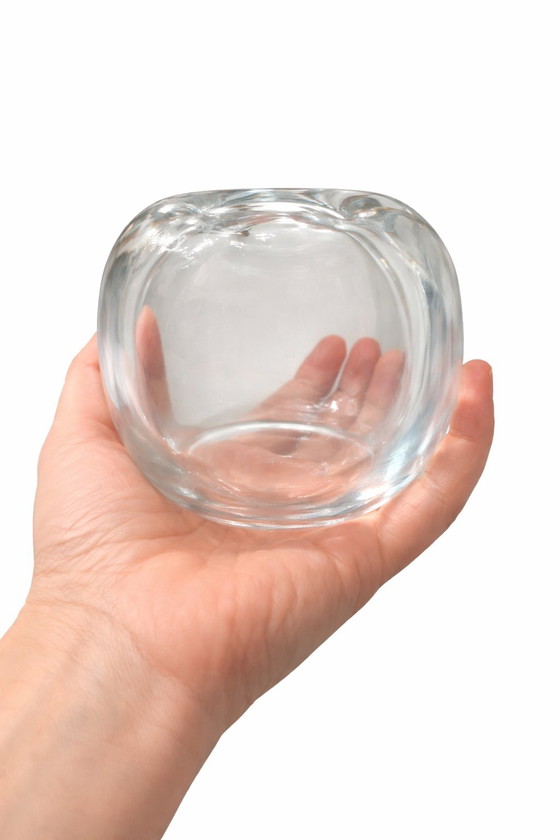 Image 1 of Vaso Orrefors "Stella Polaris" in vetro di Vicke Lindstrand – Design svedese – anni '70