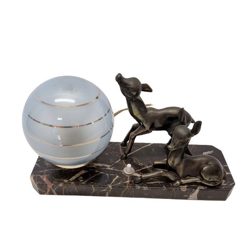 Lampe Art Déco française avec des bébés