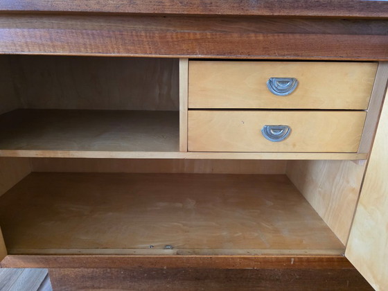 Credenza o mobiletto in stile Art Déco attribuito ad A.A. Patijn, con lati curvi. – Credenze, Metal, Wood (photo 4 of 5)