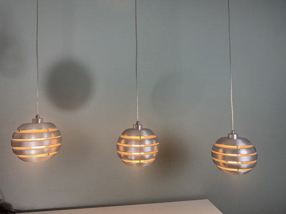 Image 1 of Sweeping retro Space Age Mercur pendants from Eglo,