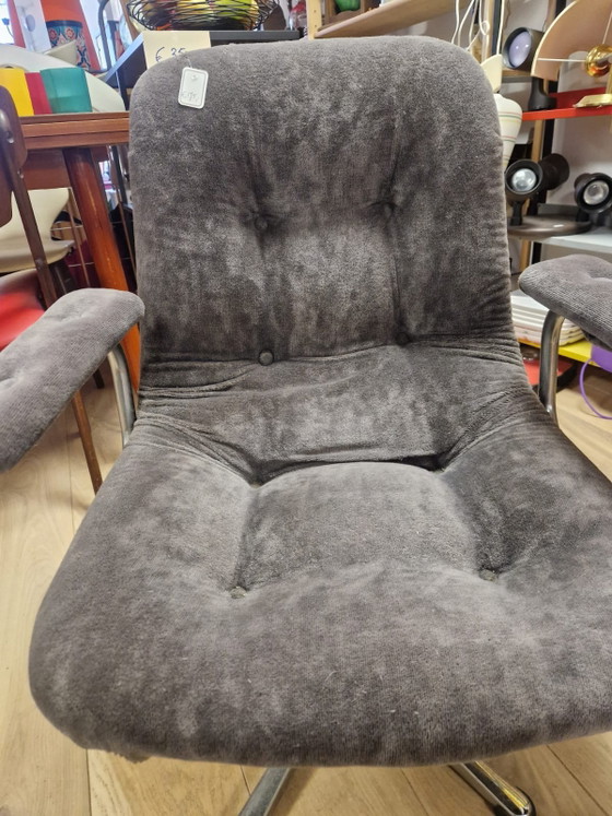 Vintage TV Armchair – Metal, Textile (photo 11 of 11)