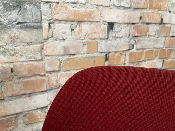 Image 1 of 4x Ahrend Schlittenstuhl mit Rohrrahmen, rot