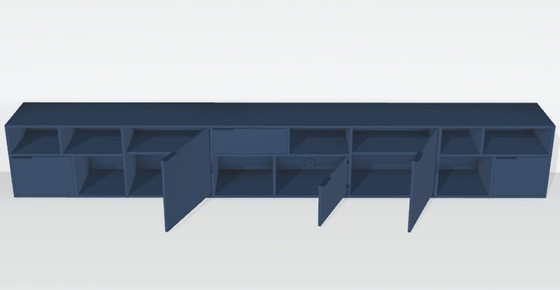 Image 1 of Tylko TV-Ständer in Mitternachtsblau mit Türen und Schubladen