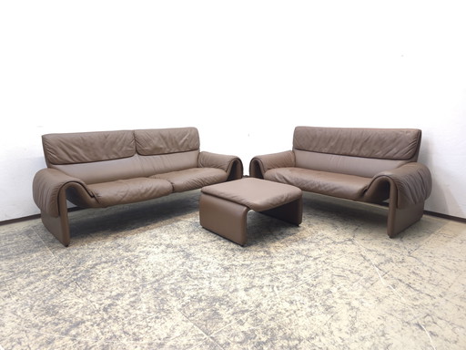 Ensemble De Sede ds 2011 Canapé design Canapé en cuir Tabouret Tabouret en cuir