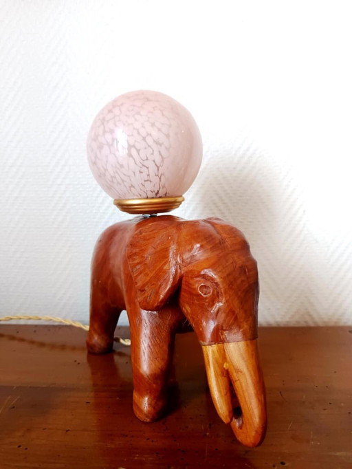 Lámpara de elefante de cristal Clichy, Art Déco