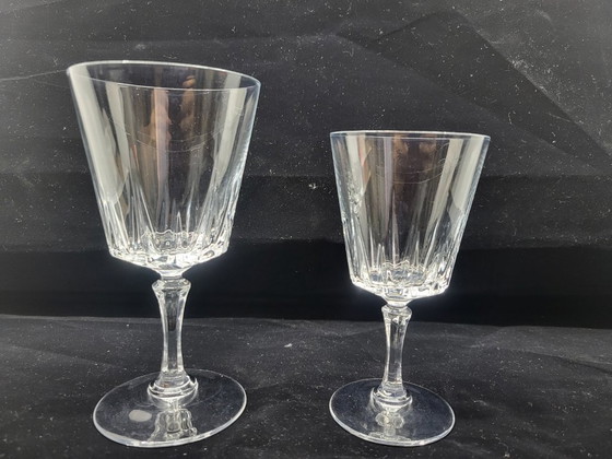 Image 1 of Arques crystal glassware service, Versailles pattern, France (set of 18)