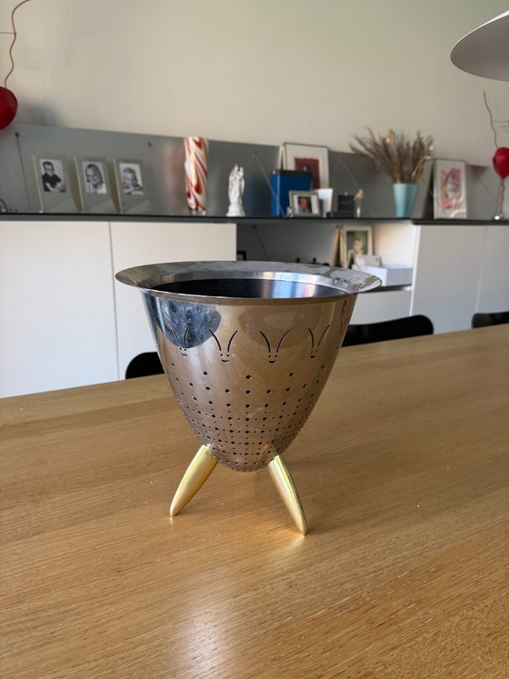 Image 1 of Decorative metal design vase/MAX LE CHINOIS 30 cm, Alessi