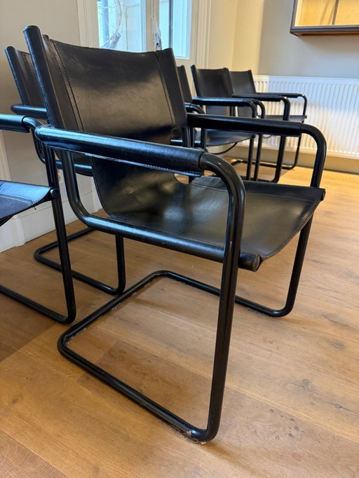 Sedie in pelle di design vintage - 2x