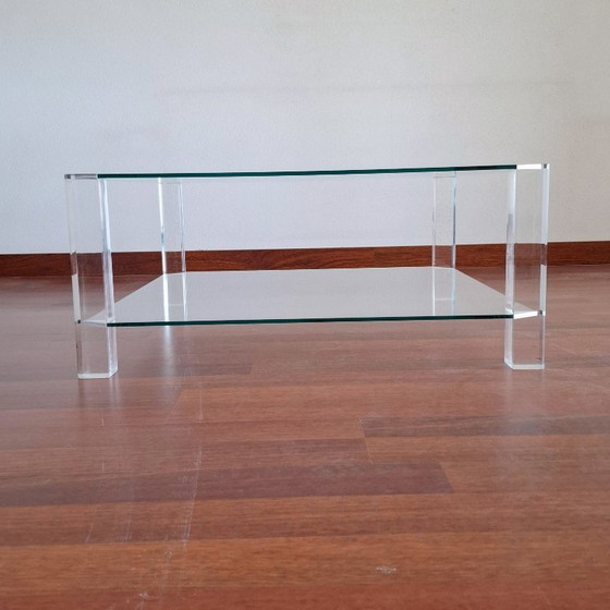 Image 1 of Coffee Table - Glass and Plexiglas - Timeless Design