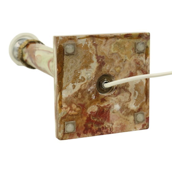 Image 1 of Lampe colonne classique en marbre onyx