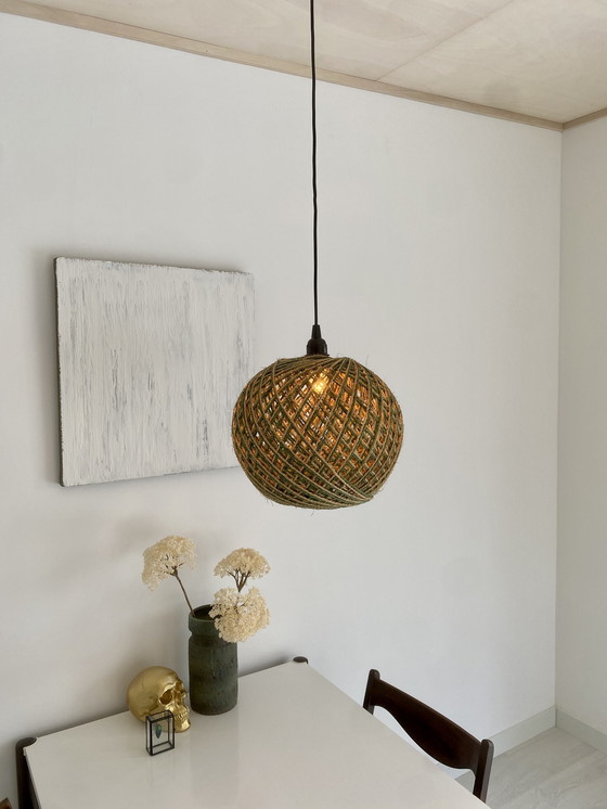 Image 1 of Vintage ‘sisal’ hanglamp jaren ’70
