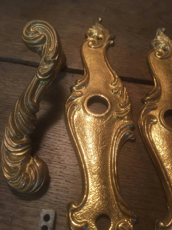 Louis xv style brass crutches and plaques – Decorative Objects, Vintage (photo 13 of 14)