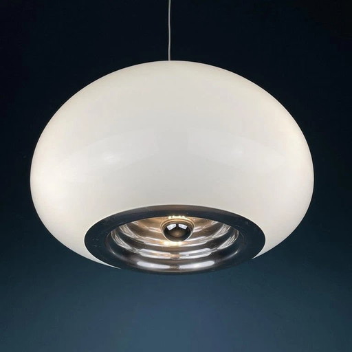 Exceptional "Bianco e Nero" Pendant Lamp by Achille & Pier Giacomo Castiglioni for Flos – Perfect Condition – 1968