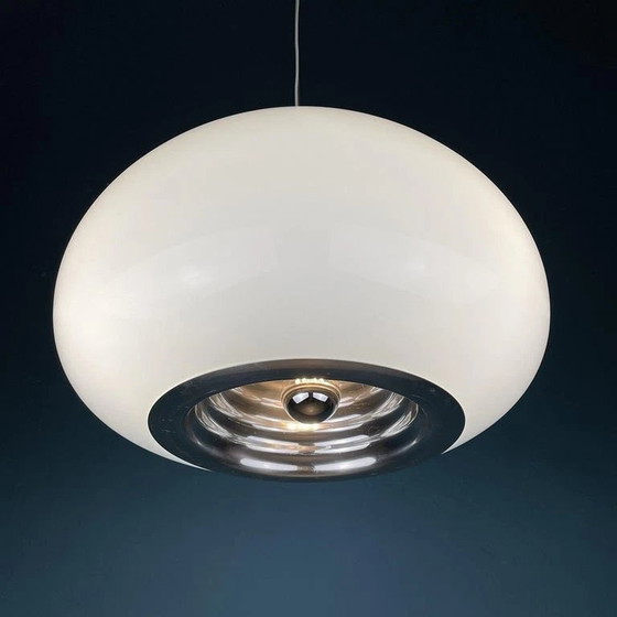 Image 1 of Exceptional "Bianco e Nero" Pendant Lamp by Achille & Pier Giacomo Castiglioni for Flos – Perfect Condition – 1968