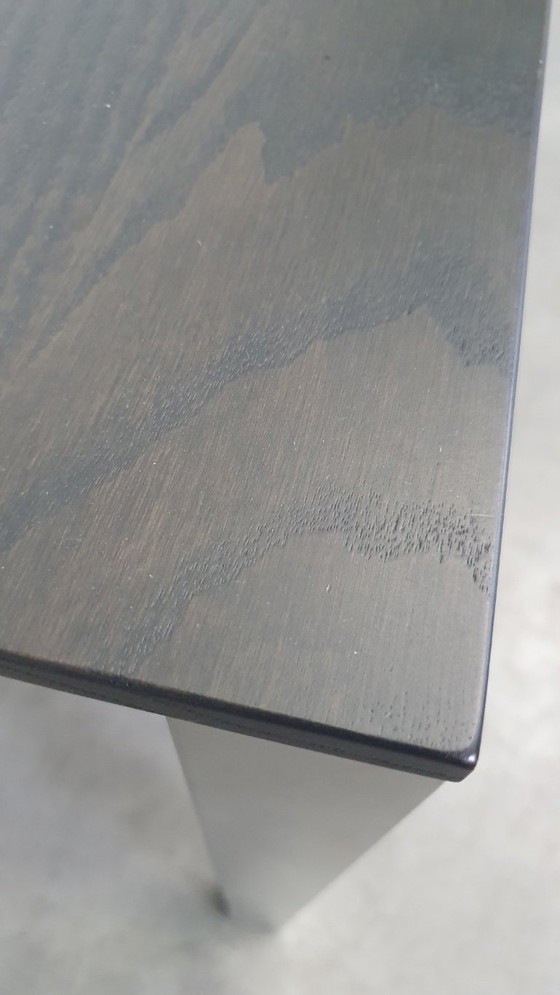 Image 1 of Arco Tisch aus reiner Eiche, geräuchertem Edelstahl, niederländisches Design, 210 x 90