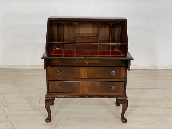 Image 1 of anglais acajou secrétaire bureau commode vintage