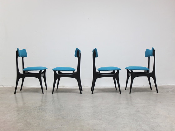 Image 1 of 4 'S3' Eetkamerstoelen van Alfed Hendrickx voor Belform, 1950