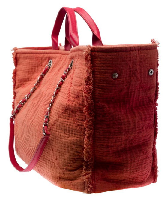 Image 1 of Borsa CHANEL Deauville in Tweed Rouge - 103429