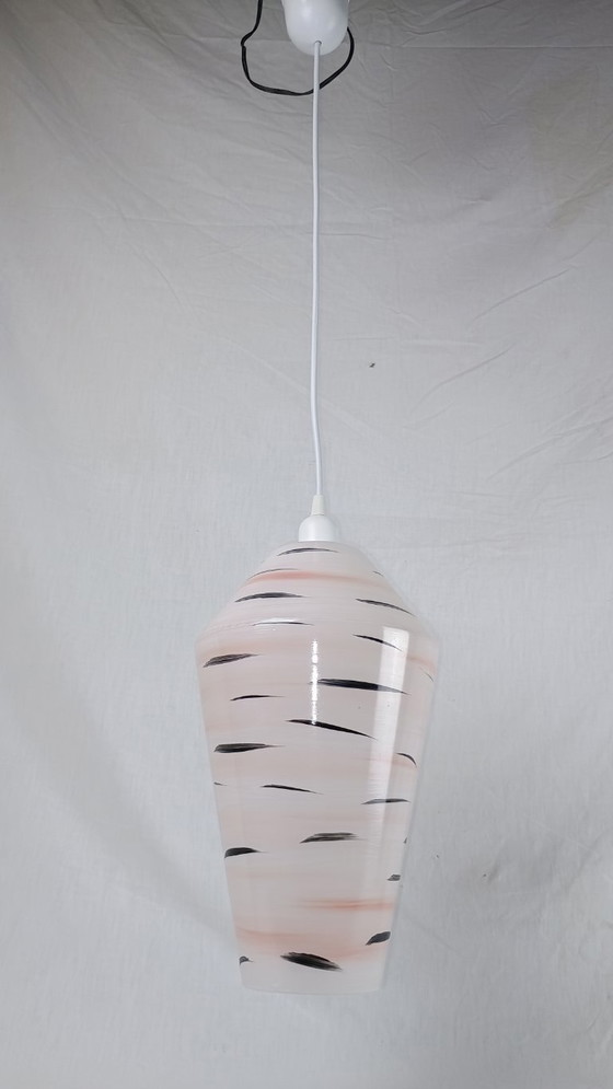Image 1 of Rara lampada a sospensione francese in stile Mid-Century Modern nello stile di LUNEL