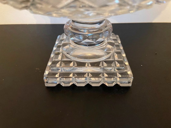 Image 1 of Coupe à fruits antique en cristal sur pied * Vonêche * XIXe siècle.
