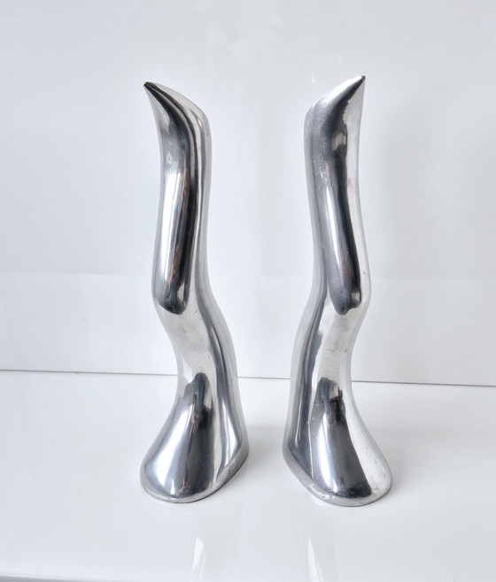 Image 1 of 2 candelabros IKEA Anna Everlund / Efverlund, patrón en zigzag, años 80