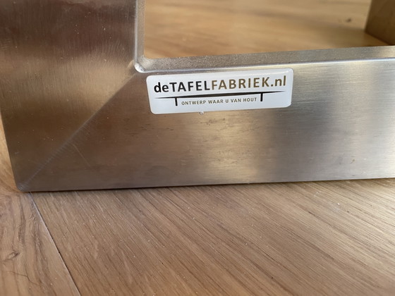 Vendo bellissimo tavolo da pranzo in rovere, diametro 125 cm. – de Tafelfabriek, Tavoli da pranzo, Metal (photo 7 of 12)