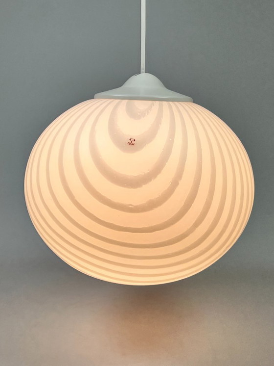 Image 1 of Suspension vintage, motif tourbillon/zèbre, Peill & Putzler, Allemagne, années 1970