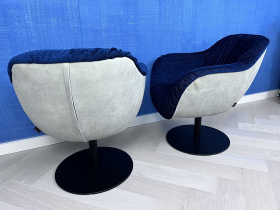 Image 1 of 2x Tommy M. armchair Lola by Thomas Machalke - Fabric & Leather