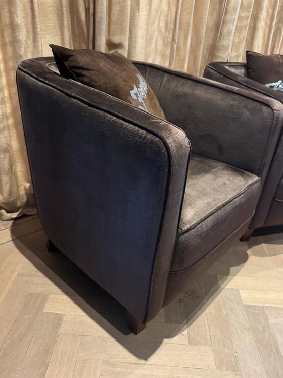 Image 1 of CUSCINI IN PELLE NABUK FENDI CASA, SET DA 2