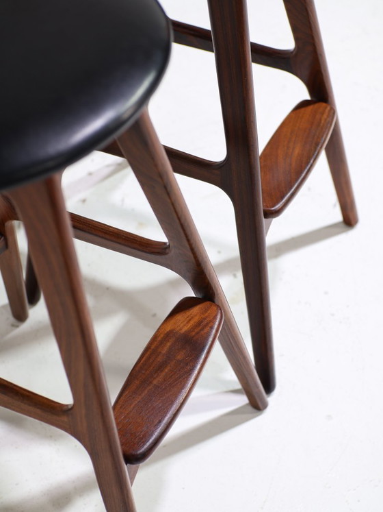 2x OD61 Bar Stools Erik Buch Rosewood Danish 1960s – Barstools, Leather (photo 11 of 14)