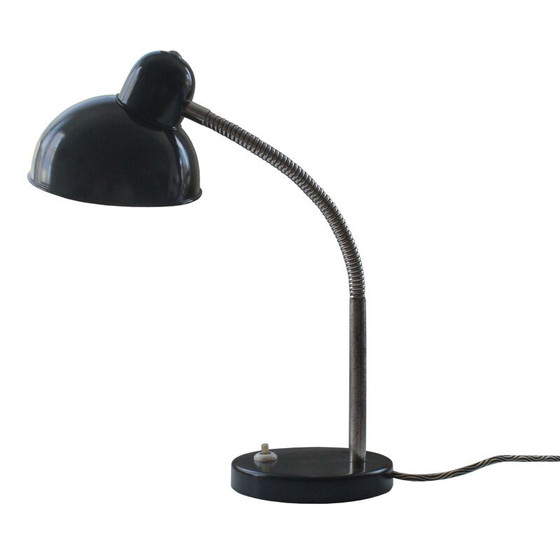 Image 1 of Vintage black steel table lamp 1970s